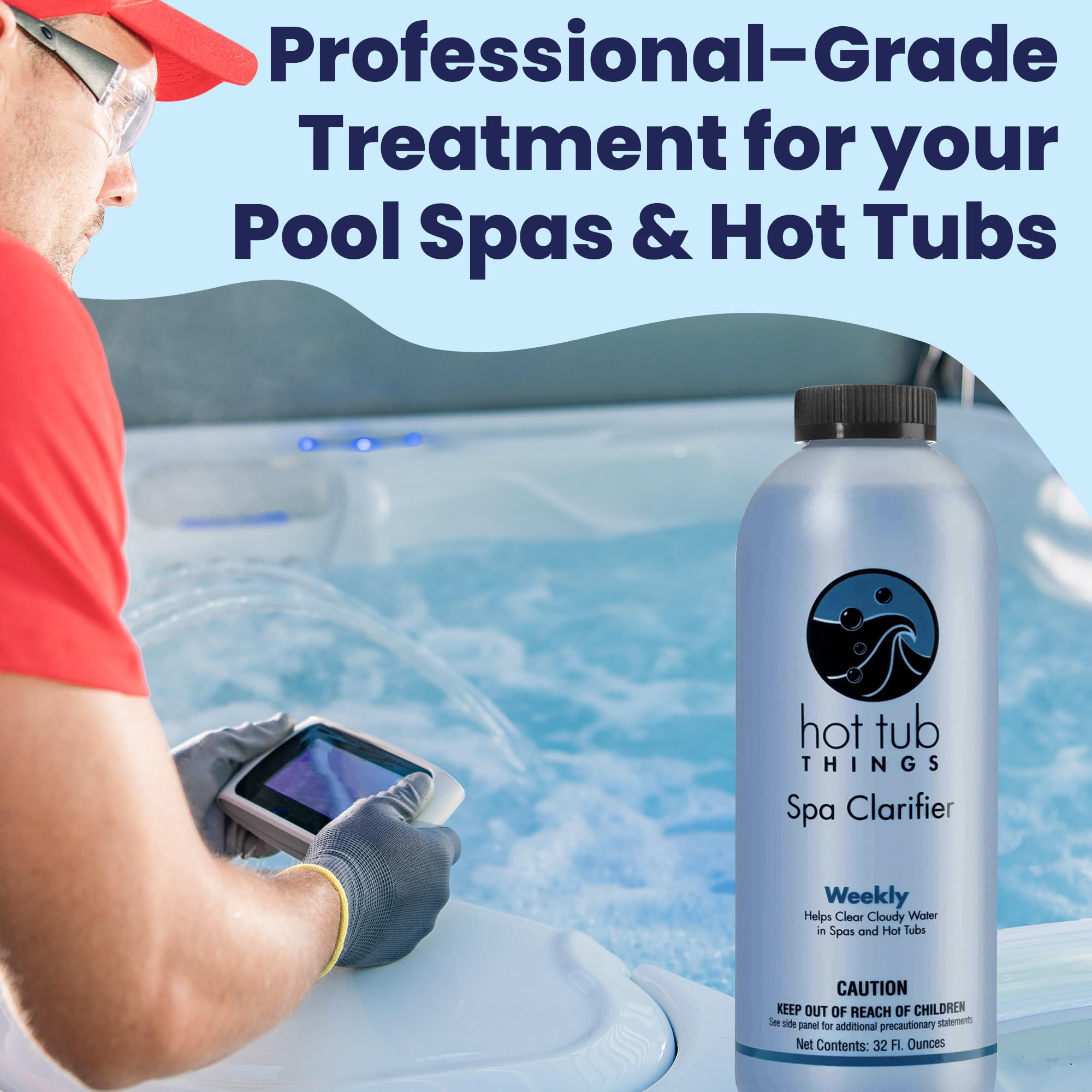 Hot Tub Things Spa Water Clarifier delivers clearer water and a softer soak