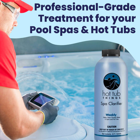 Hot Tub Things Spa Water Clarifier delivers clearer water and a softer soak