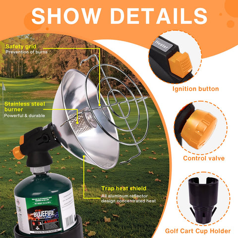 Durable aluminum reflector on Hotdevil portable heater ensures even heat