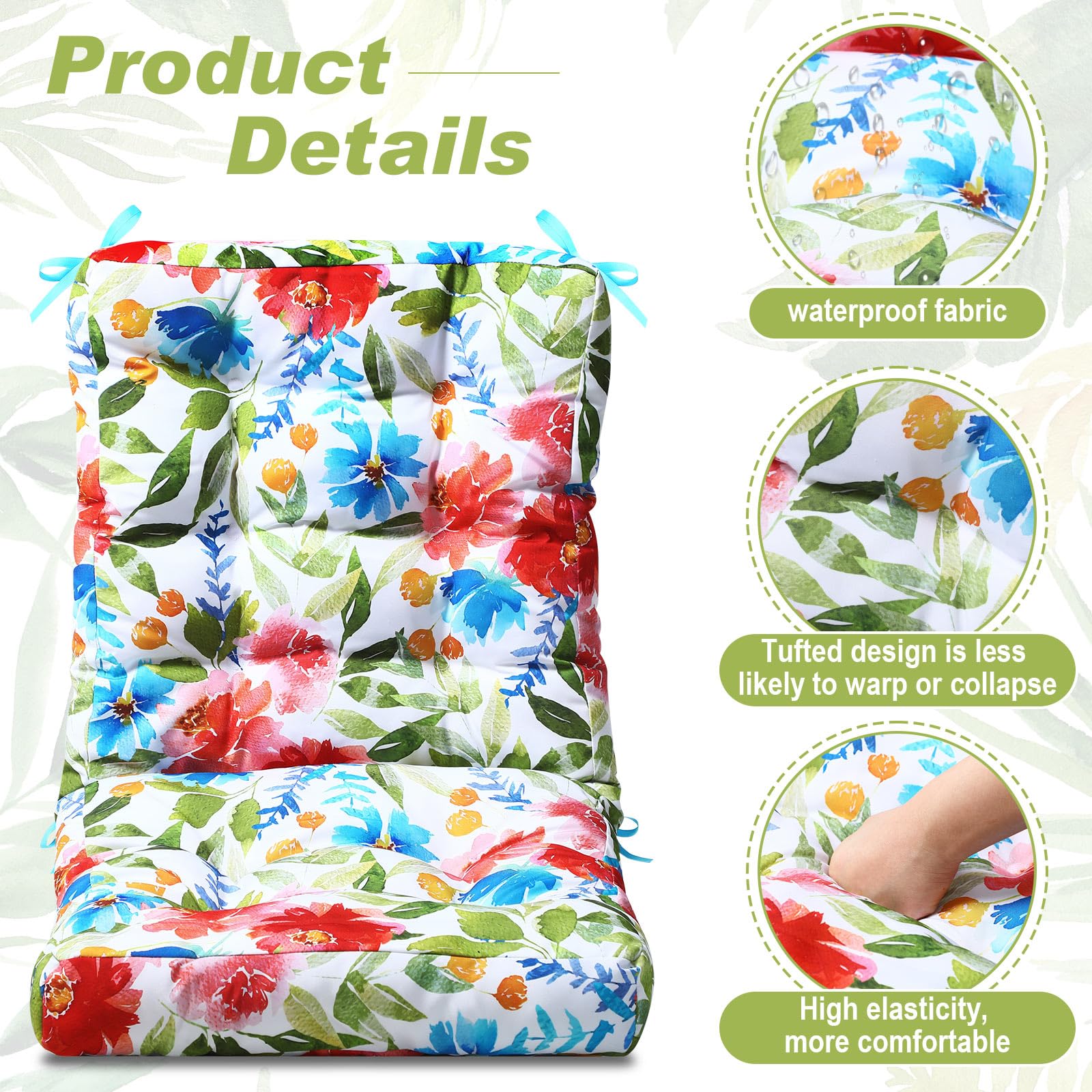 Hoteam backrest cushion provides support on garden chairs