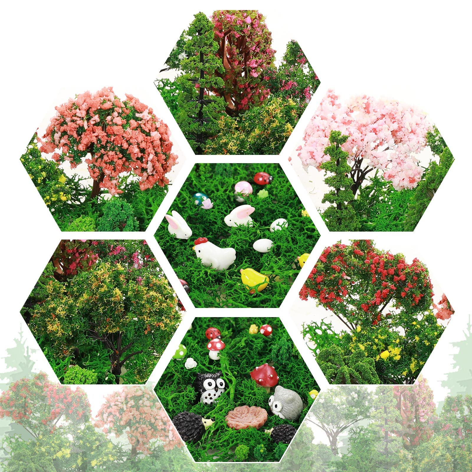 Hoteam decorative moss provides lush, maintenance-free base for terrariums.