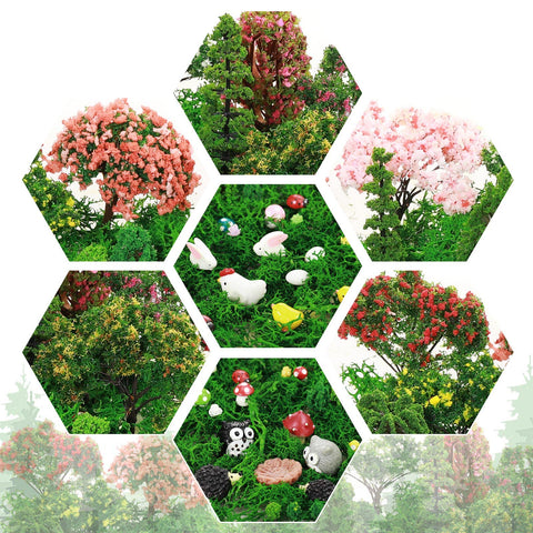 Hoteam decorative moss provides lush, maintenance-free base for terrariums.
