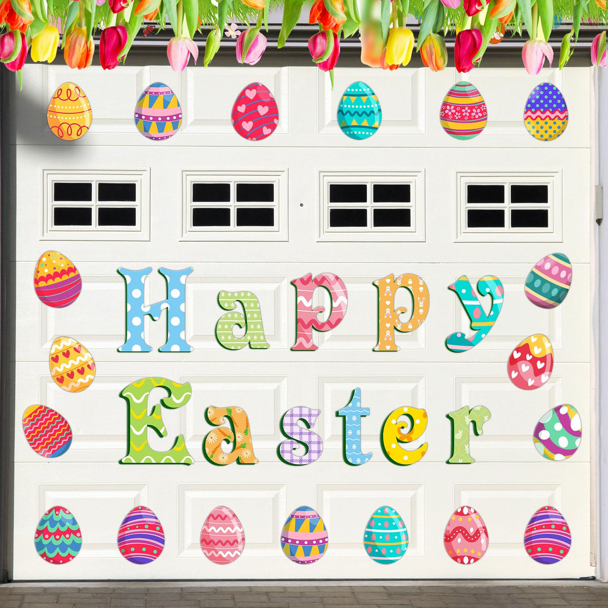 Hoteam egg magnet set adds colorful, reusable Easter decor to fridge and car surfaces.