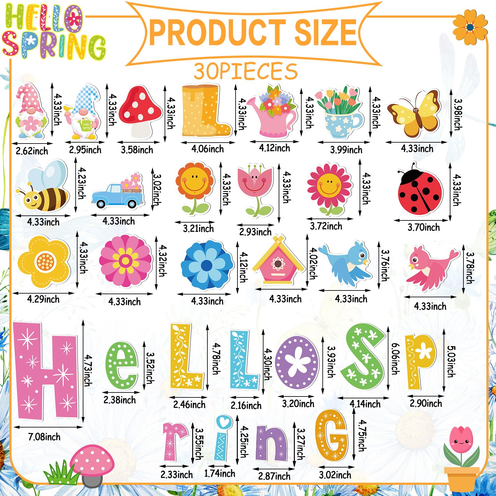 Hoteam Flower blossoms umbrella magnets add color to fridge or mailbox decor