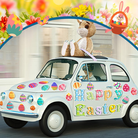 Hoteam fridge magnets provide bright, reusable Easter accents for organized spaces.