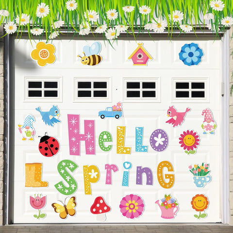 Hoteam Hello Spring magnets with flower umbrella design brighten metal surfaces for seasonal décor