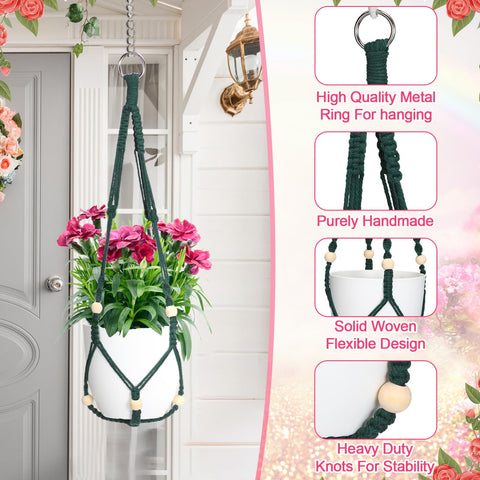 Hoteam macrame hangers designed for pots 10-25 cm diameter