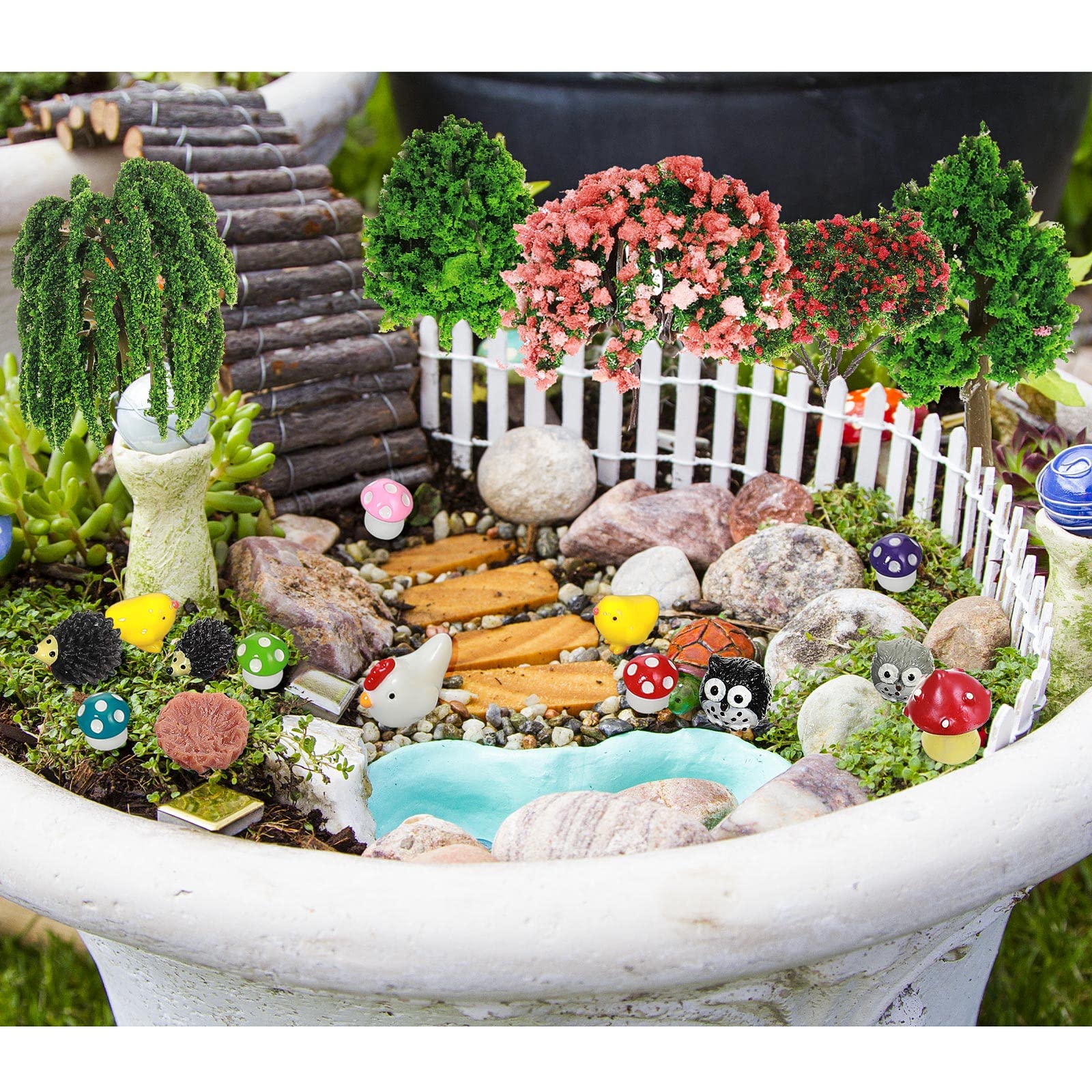 Hoteam owl figurine offers a whimsical night-time accent for dioramas.