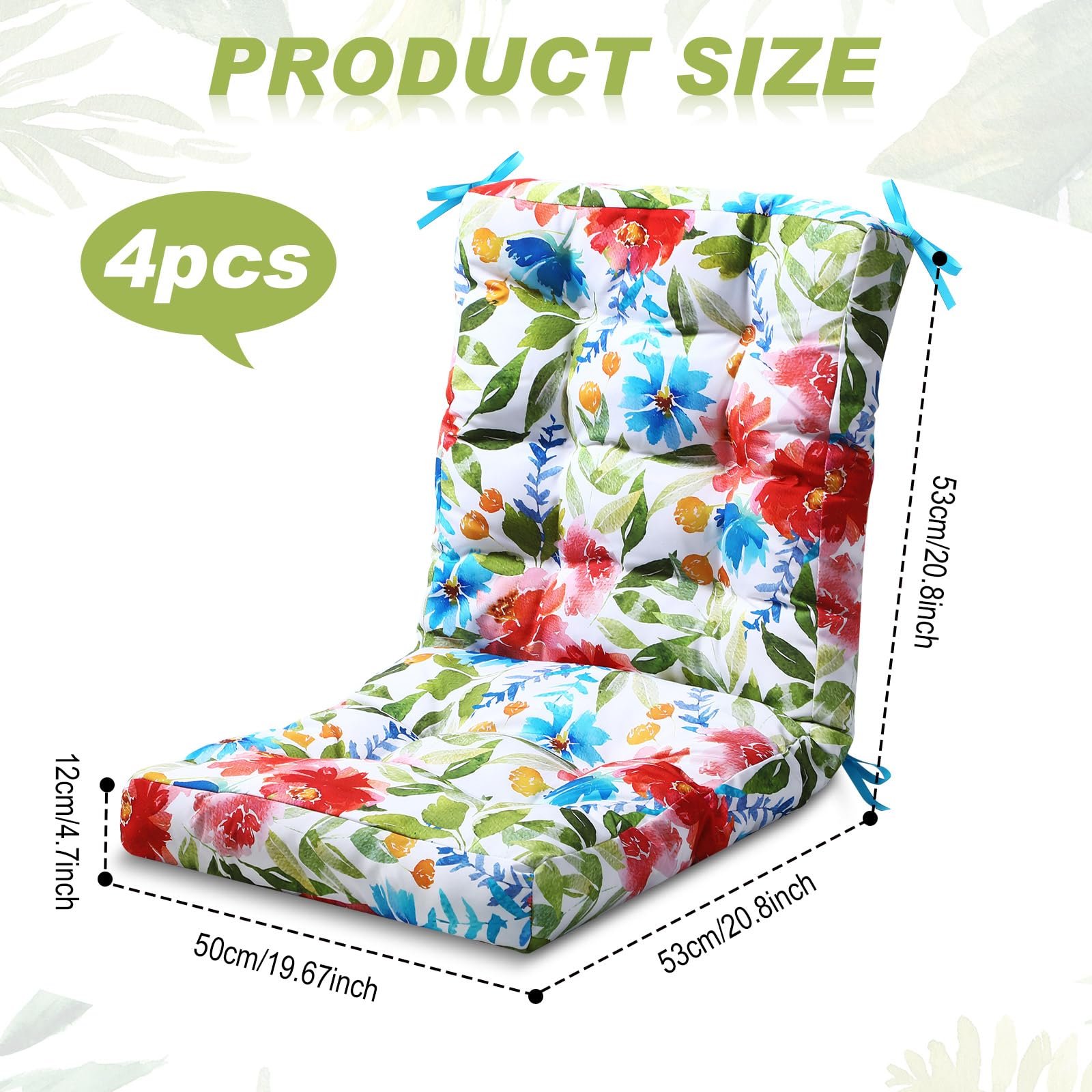 Hoteam seat cushion 20.8 x 19.7 inches for comfortable outdoor lounging