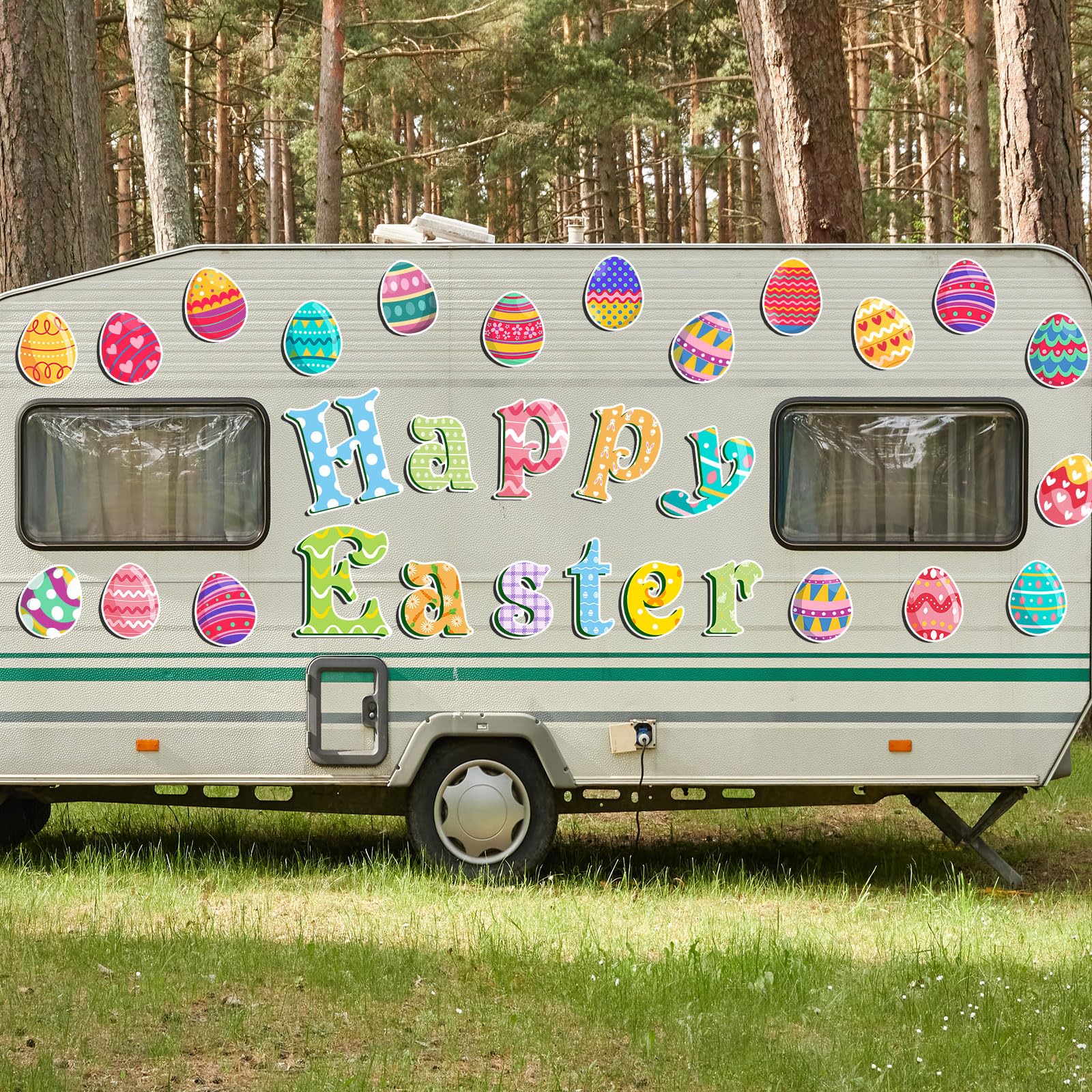 Hoteam waterproof Easter magnets withstand indoor and outdoor decorating.