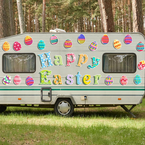 Hoteam waterproof Easter magnets withstand indoor and outdoor decorating.
