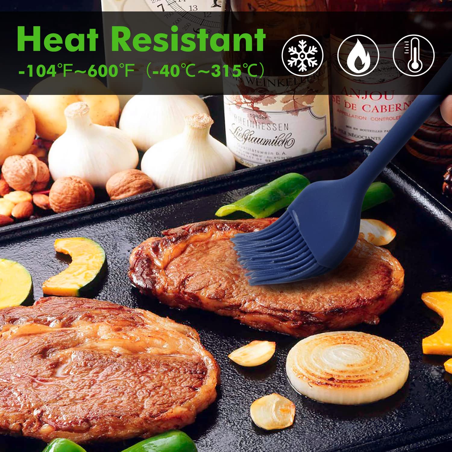 HOTEC basting brush with dishwasher-safe design for easy cleanup