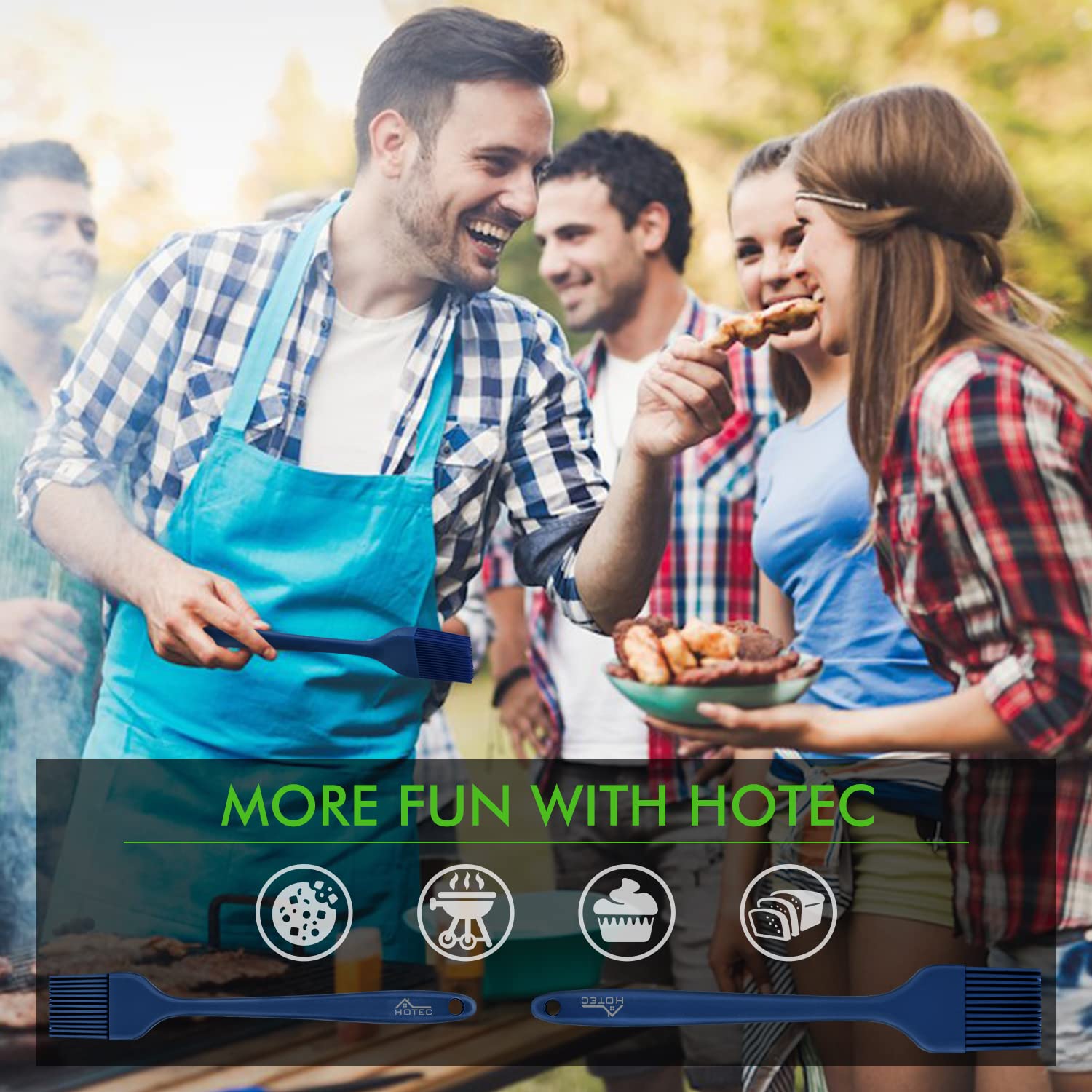 HOTEC basting brush ideal for butter and glaze during grilling