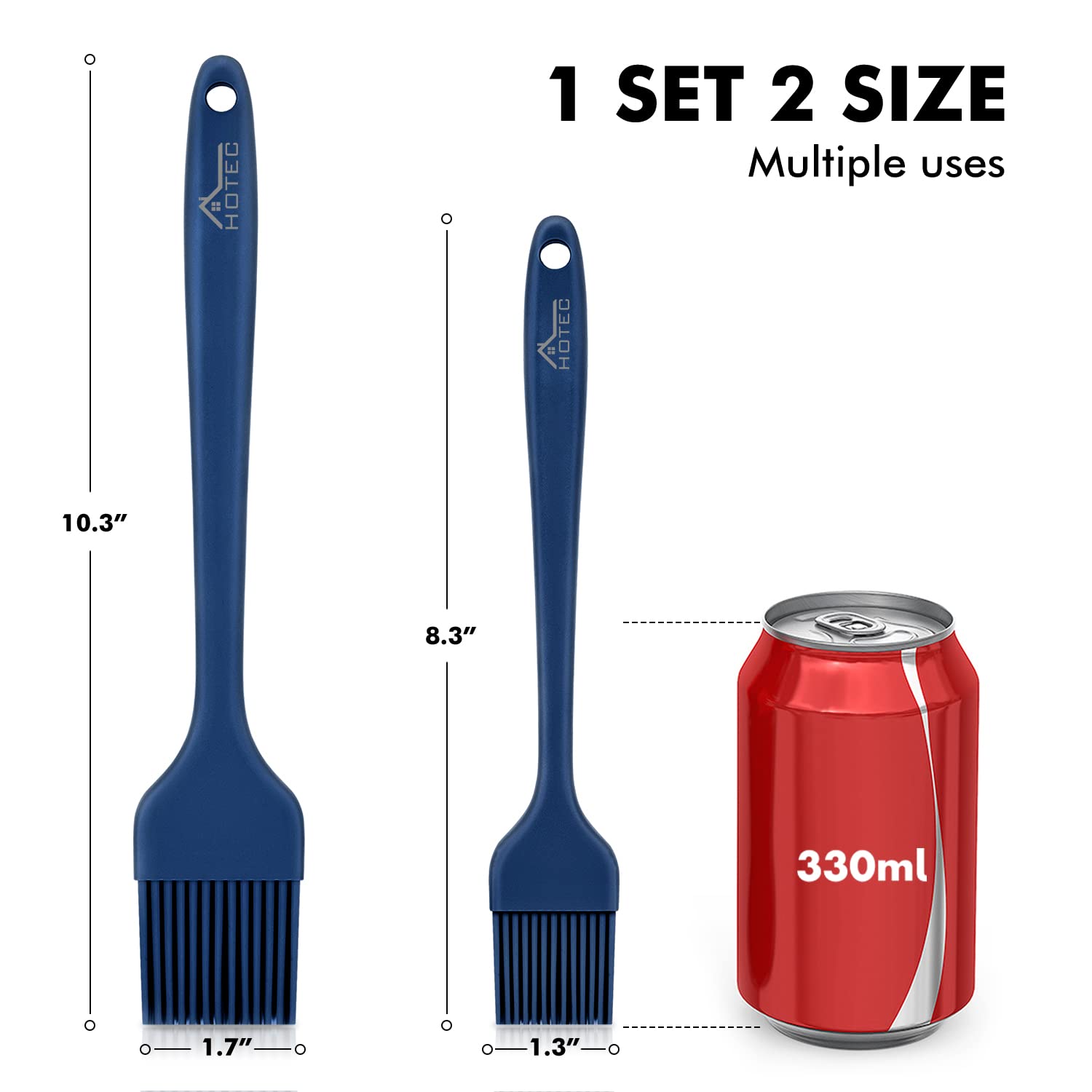 HOTEC large silicone basting brush in use for barbecue sauce