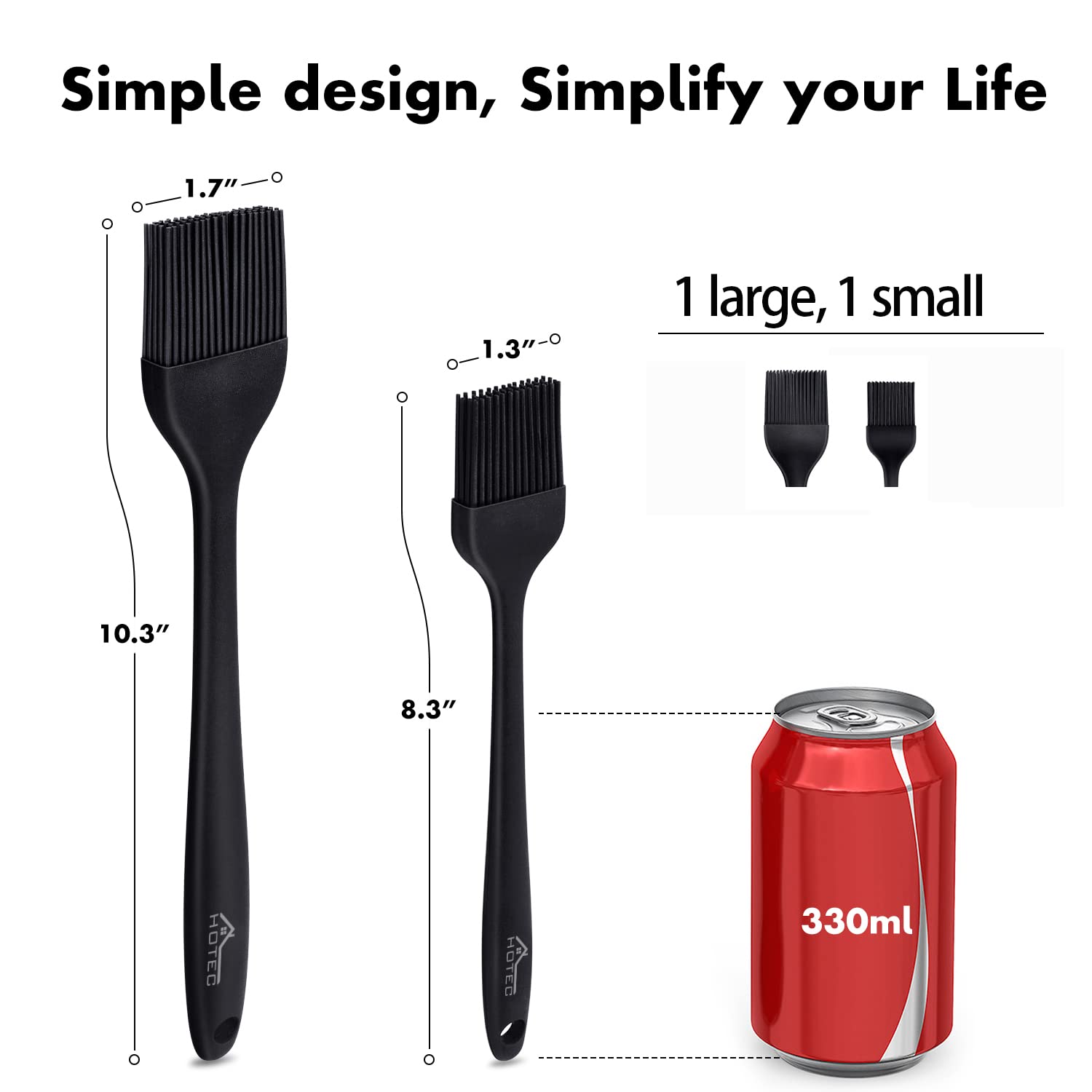 HOTEC small basting brush ideal for glazes and delicate marinades