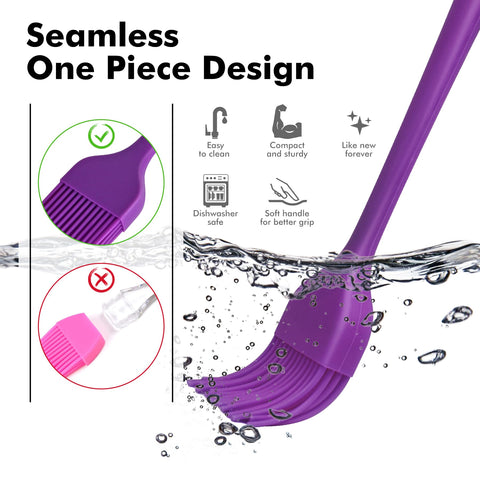 HOTEC one piece design silicone basting brush for easy cleaning