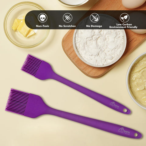 HOTEC purple basting brush set two pack for versatile cooking