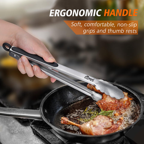 Hotec dishwasher-safe tongs simplify cleanup after meals
