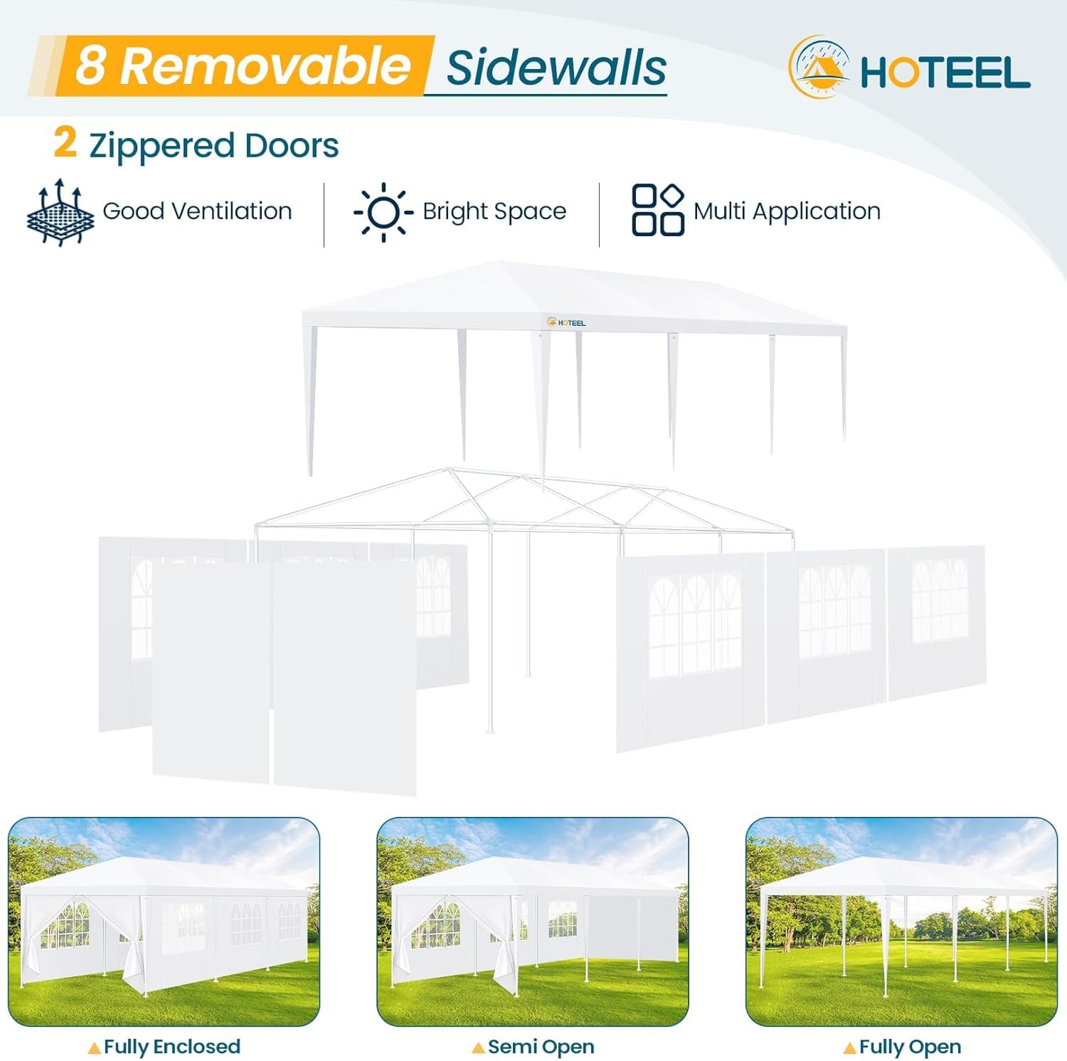 Hoteel 10x30 wedding under tent creates elegant guest space