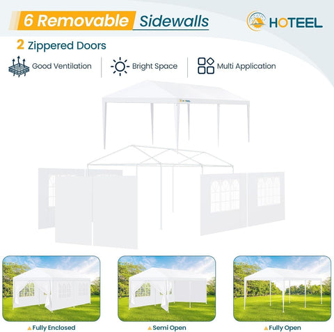Hoteel easy-assembly design lets two people set up in minutes