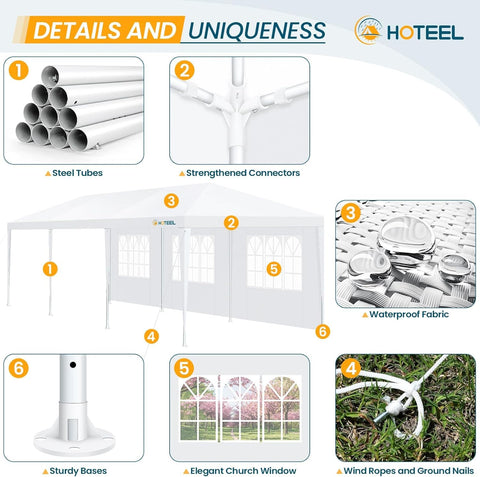 Hoteel waterproof outdoor canopy keeps guests sheltered during varying weather