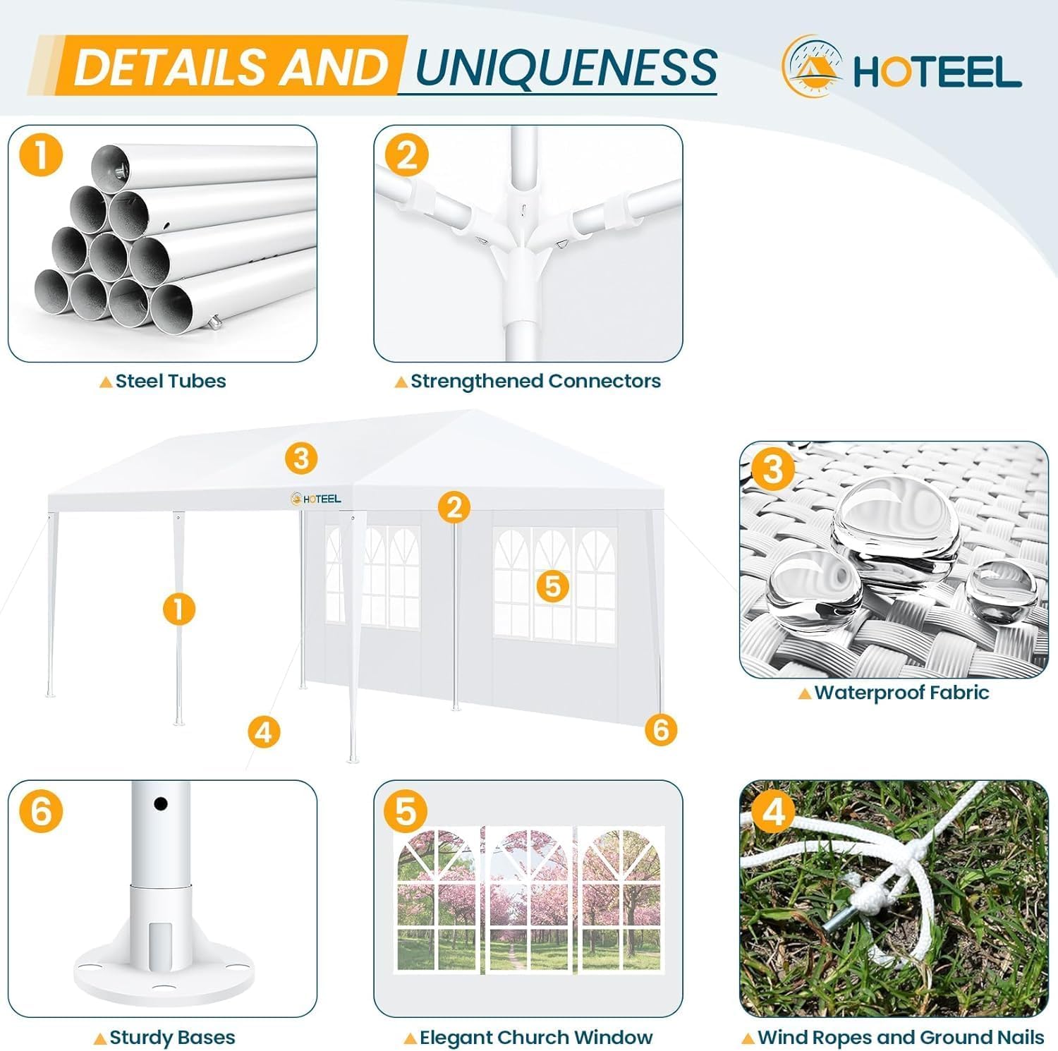 Hoteel waterproof top cover ensures rain resistance during events