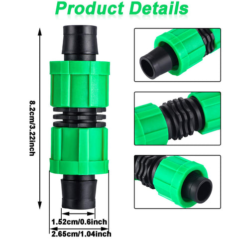 Hotop 16-17mm tubing fitting compatible with most tubes for easy irrigation