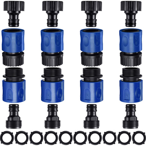 Hotop 16-piece garden hose connectors package for versatile, leak-free setup.