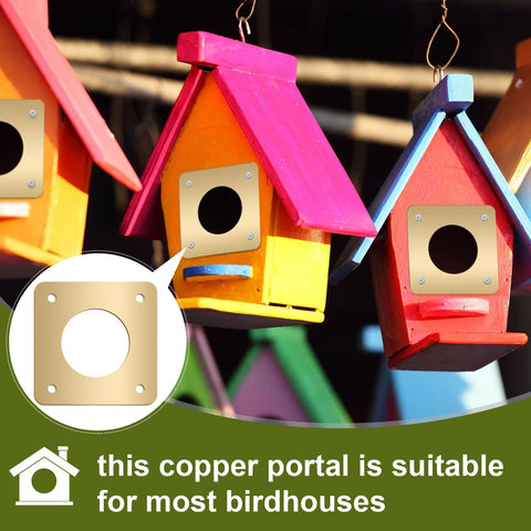 Hotop 18-piece copper guard kit ideal for replacing worn guards on multiple birdhouses.