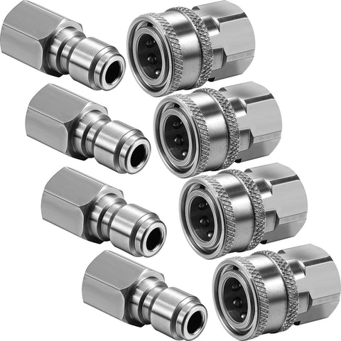Hotop four-set connector nipples; sturdy fittings for hose and nozzle upgrades.