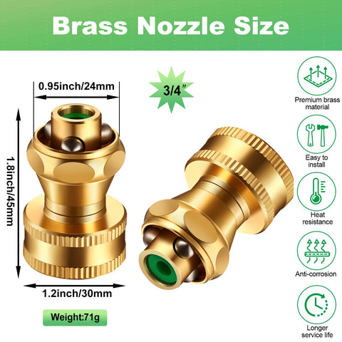 Hotop brass hose nozzle adjustable twist sprayer for precise spray control