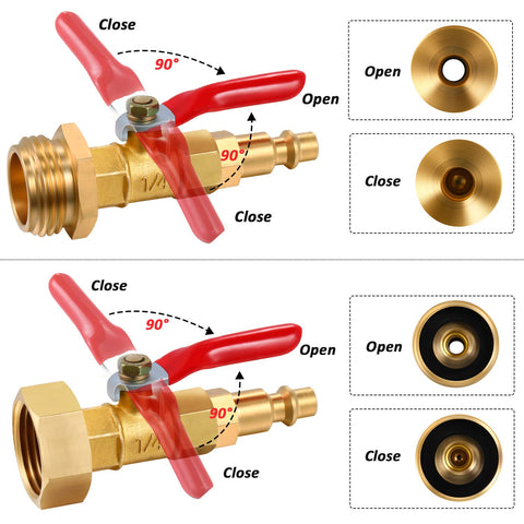Durable brass construction of Hotop winterize adapter for outdoor water systems