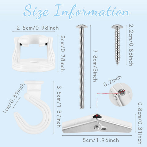 Hotop ceiling hook pack demonstrates multiple parts for easy DIY installation.
