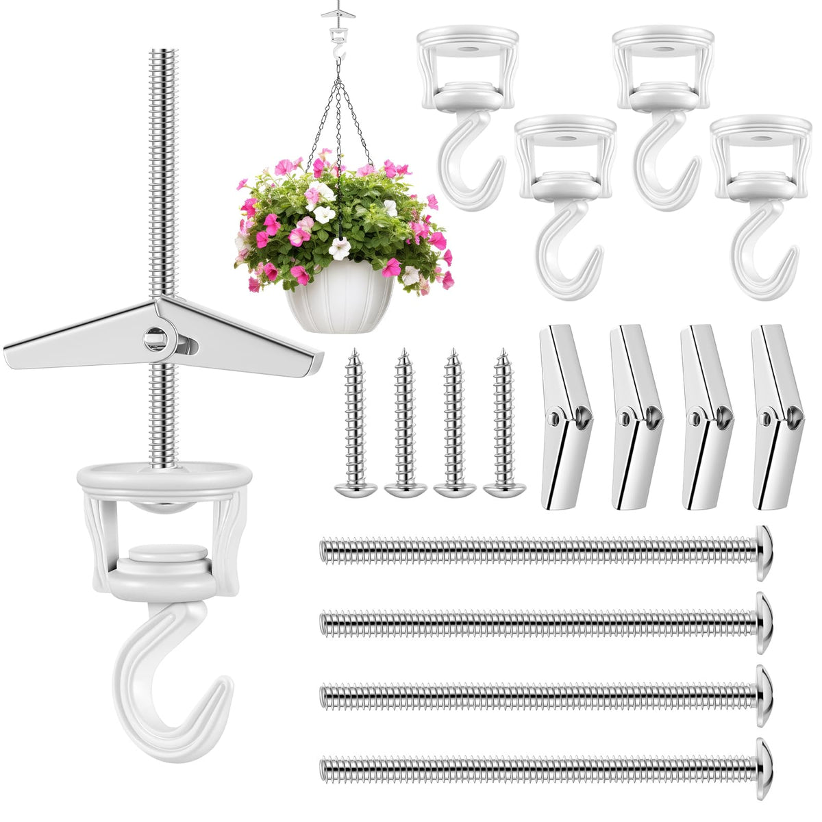 Hotop ceiling hook swivel close-up for secure ceiling mounting.