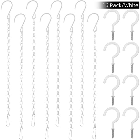 Hotop ceiling hooks hold up to about 50 pounds for secure garden fixtures.