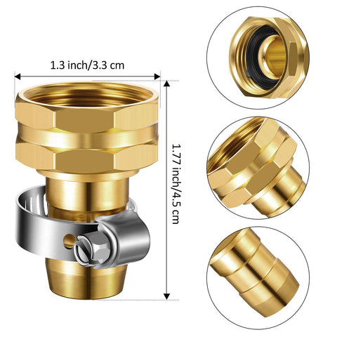 Hotop copper fitting end detail for durable hose repairs