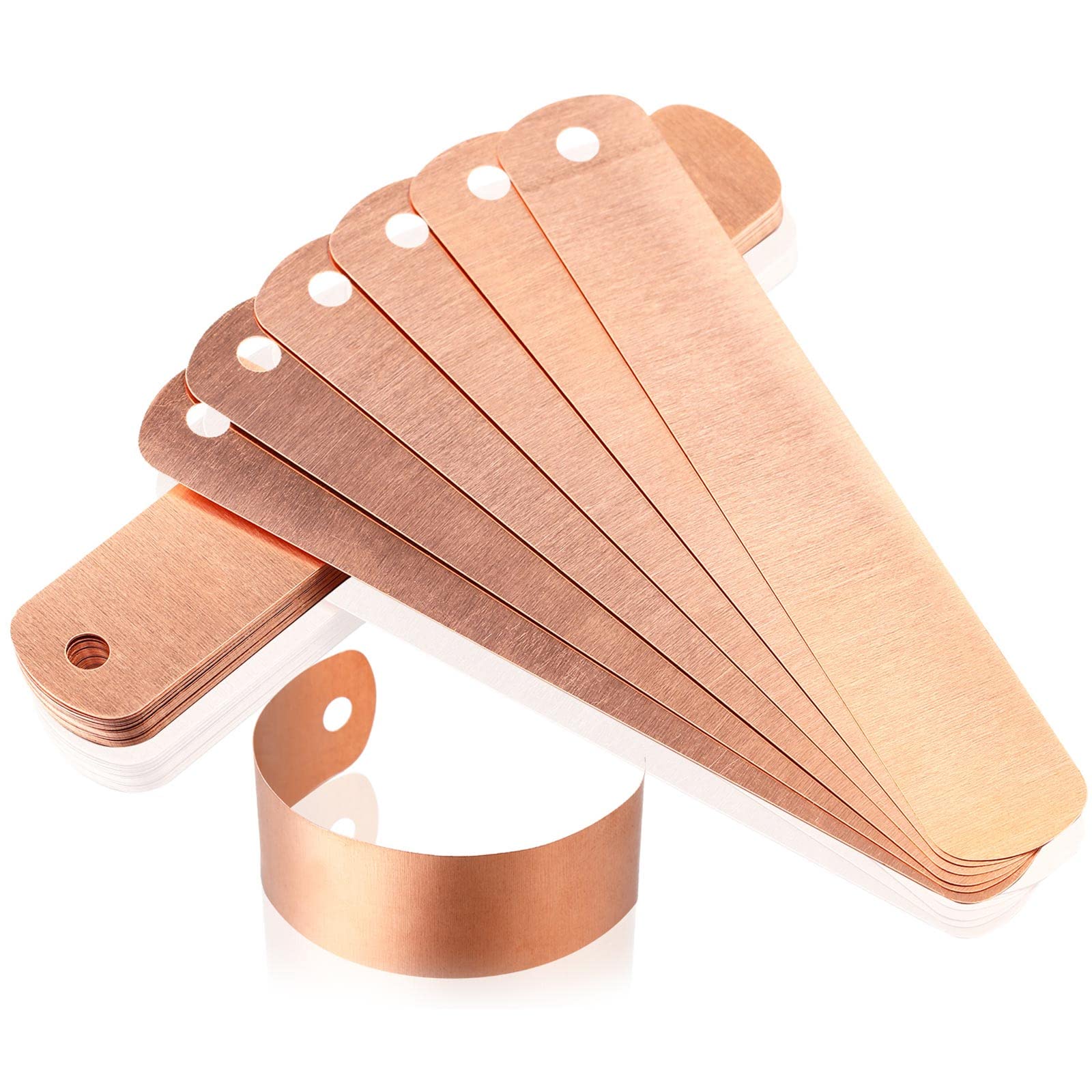 Hotop copper plant tags long four-and-a-half-inch labels for durable outdoor labeling.