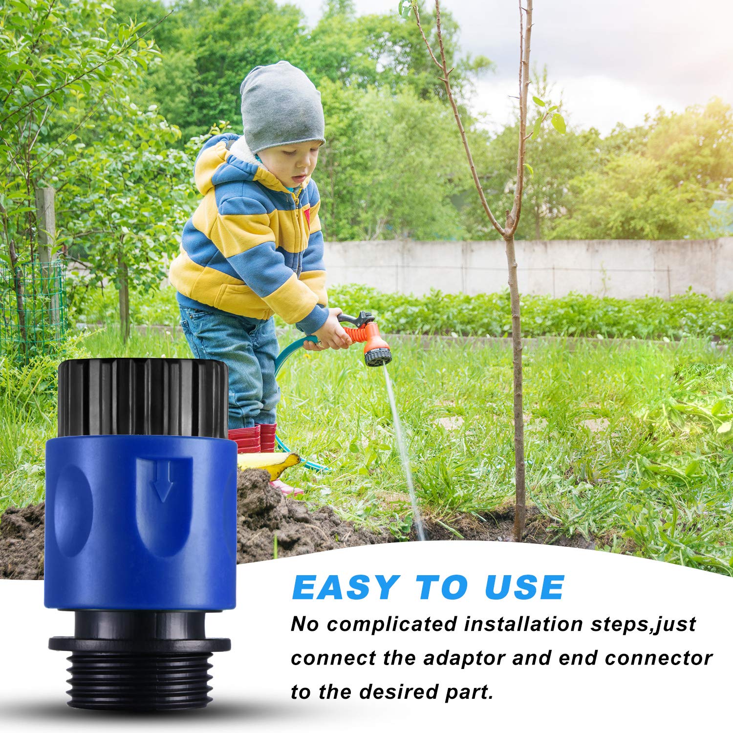 Hotop easy-install connectors provide twist-and-pull setup for busy gardeners.