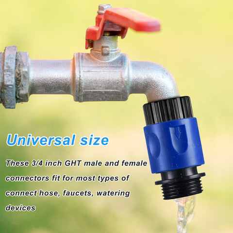 Hotop faucet adapters ready for quick, secure garden hose connections.