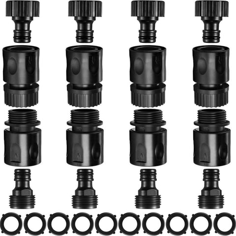 Hotop garden hose quick connector kit layout for easy setup.