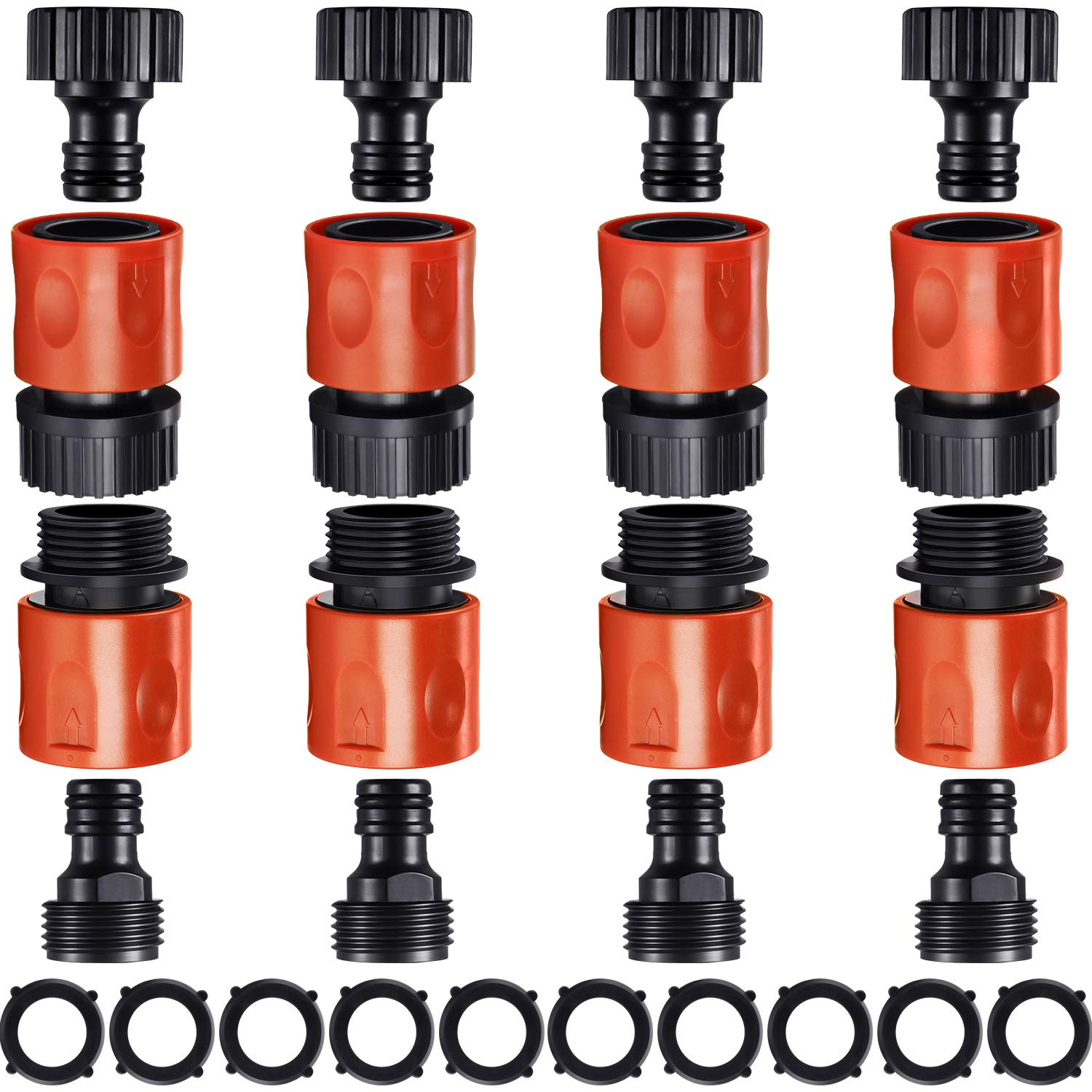 Hotop garden hose quick connector set for fast, secure watering setups.