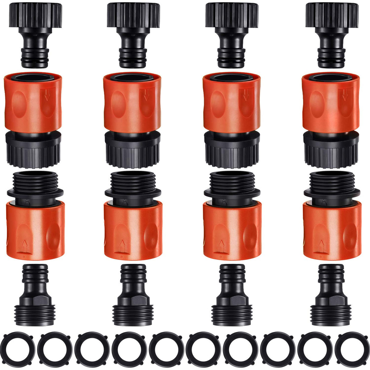 Hotop garden hose quick connector set for fast, secure watering setups.