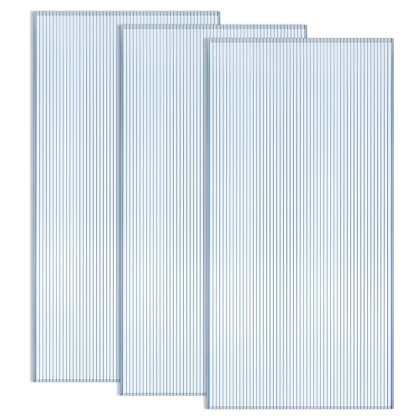 Hotop greenhouse panel clear 4x2 provides bright, even light for thriving plants.