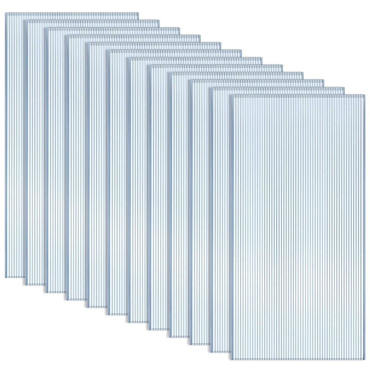 Hotop polycarbonate greenhouse panels provide durable front-view coverage for your greenhouse.