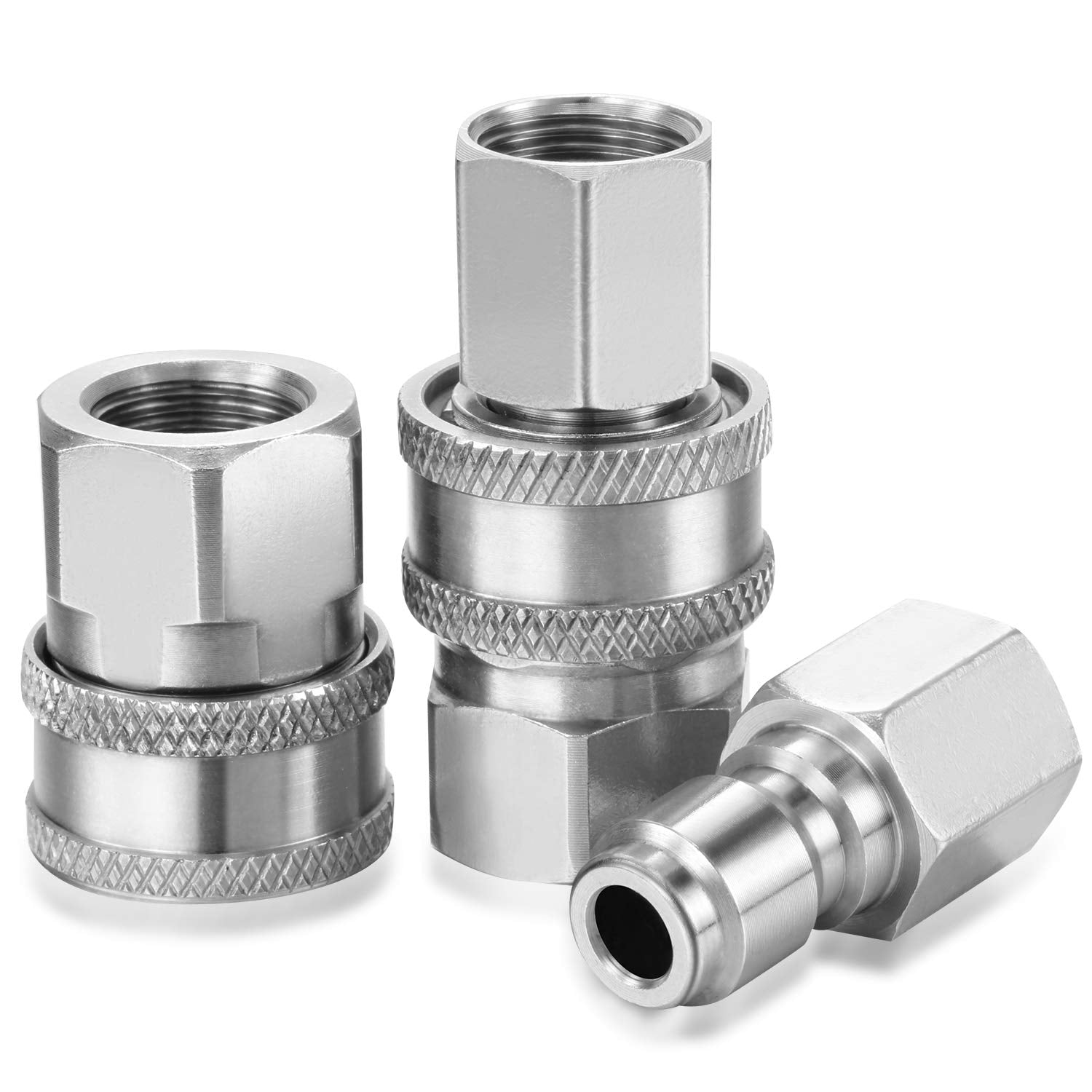 Compact fittings designed to prevent leaks during rugged power washing.
