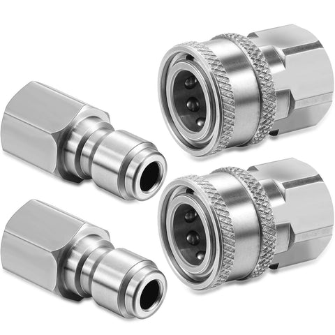 Hotop quick connector kit with NPT 3/8 inch adapters for easy attachment.