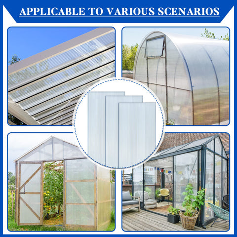 Hotop replacement panel cuttable to fit irregular greenhouses with ease.