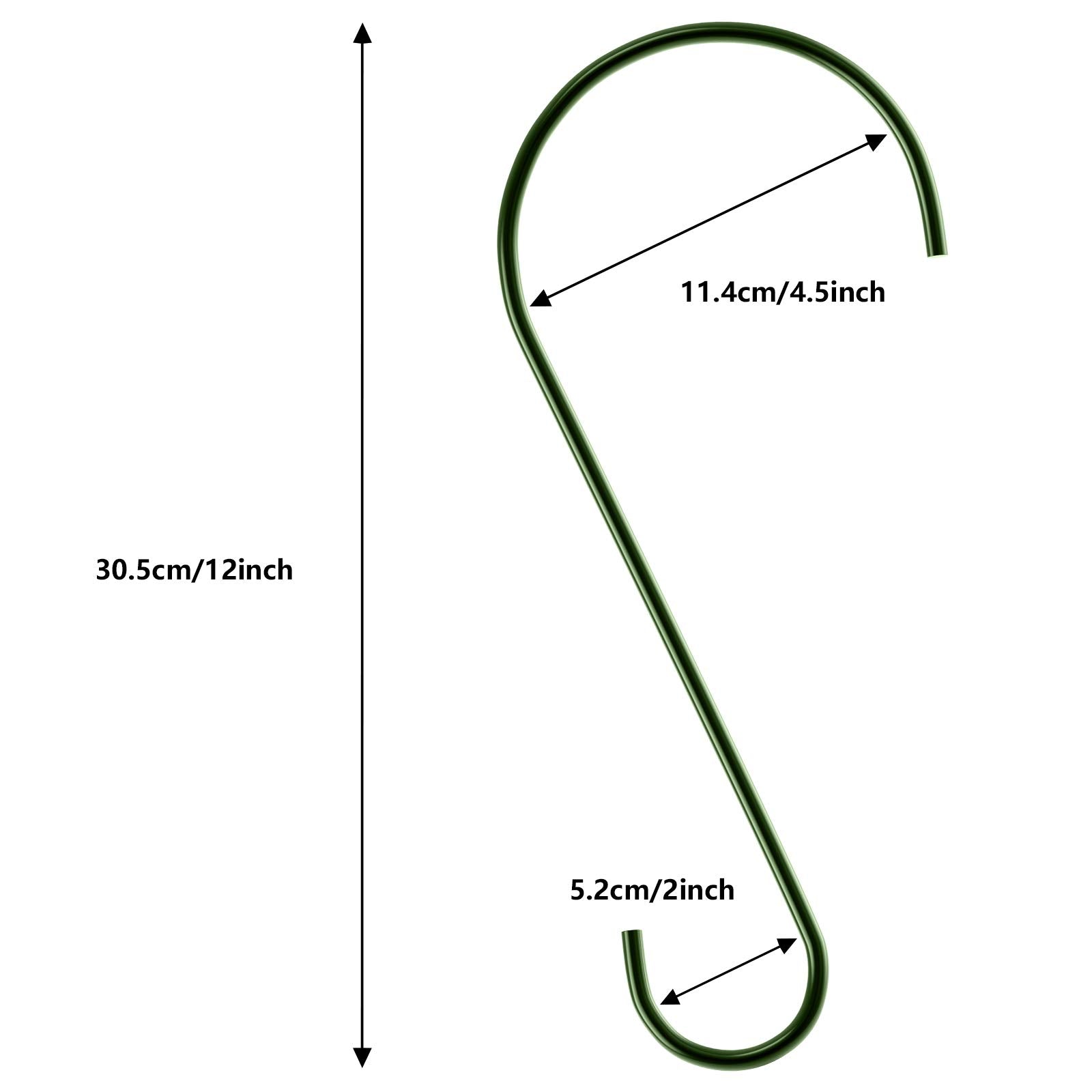 Hotop stainless steel S-hook close-up highlighting rustproof finish for outdoor use.