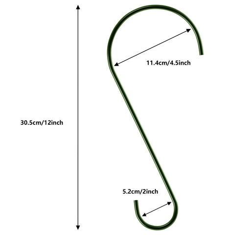 Hotop stainless steel S-hook close-up highlighting rustproof finish for outdoor use.