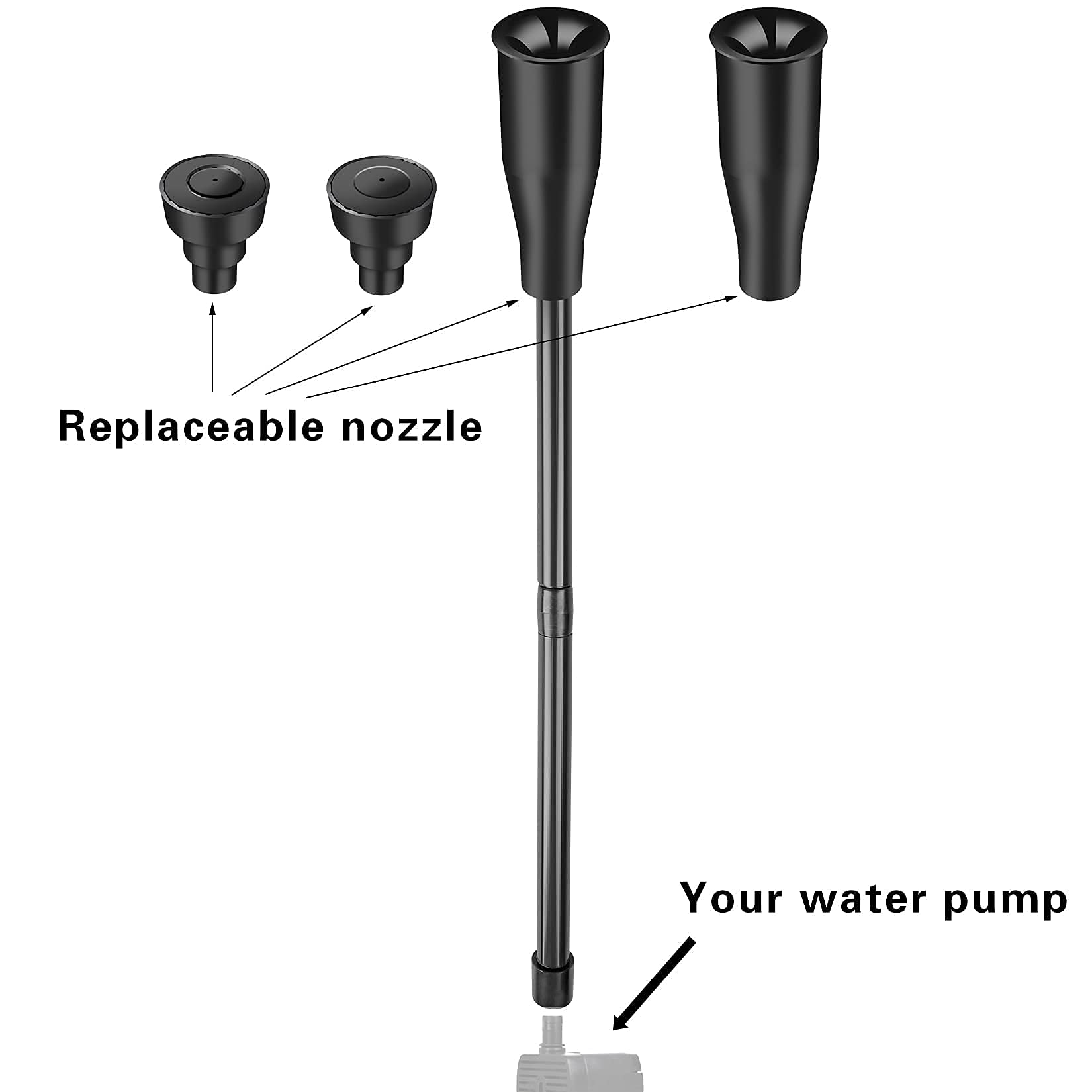 Hottche tabletop fish pond nozzle ideal for small water features